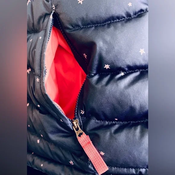 Patagonia Girls Down Jacket XXL 16-18 Great Conditions,navy w pink stars,Minty!! - Picture 7 of 12